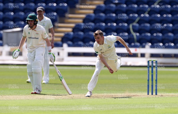 050522 - Glamorgan v Leicestershire - LV= County Championship - Division Two - Andrew Gorvin of Glamorgan bowling