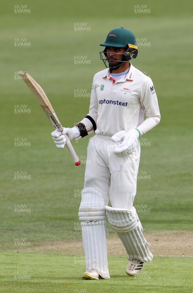050522 - Glamorgan v Leicestershire - LV= County Championship - Division Two - Hassan Azad of Leicestershire acknowledges his half century