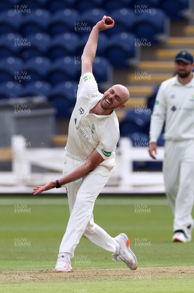 050522 - Glamorgan v Leicestershire - LV= County Championship - Division Two - James Weighell of Glamorgan bowling