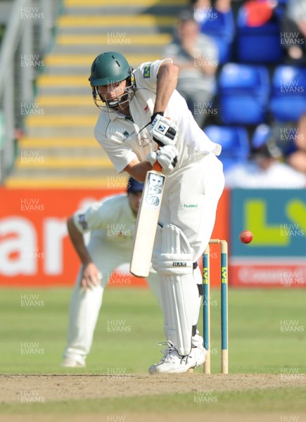 19.09.08 - Glamorgan v Leicestershire - LV County Championship Division Two - Leicestershire's Dillon Du Preez hits 1 off the bowling of Adam Shantry. 