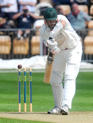 21.07.10. LV= County Championship Cricket, Division 2, Glamorgan v Leicestershire. Will Jefferson batting for Leicestershire.  