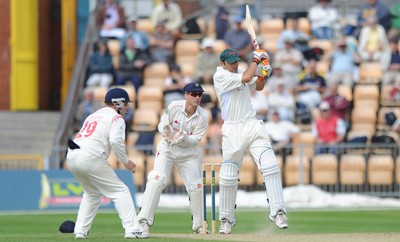 21.07.10 - Glamorgan v Leicestershire - LV County Championship Division 2 - Jacques du Toit of Leicestershire hits a four. 