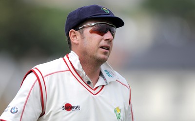 21.07.10 - Glamorgan v Leicestershire - LV County Championship Division 2 - Robert Croft of Glamorgan during a break in play. 