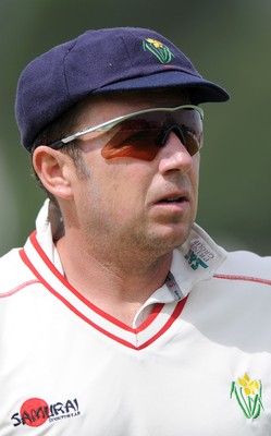 21.07.10 - Glamorgan v Leicestershire - LV County Championship Division 2 - Robert Croft of Glamorgan during a break in play. 