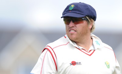 21.07.10 - Glamorgan v Leicestershire - LV County Championship Division 2 - Mark Cosgrove of Glamorgan during a break in play. 