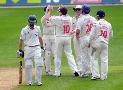 21.07.10. LV= County Championship Cricket, Division 2, Glamorgan v Leicestershire. Leicestershire's Matthew Boyce walkes back to the pavillion after being dismissed. (Caught by Mark Wallace from a Robert Croft delivery) 