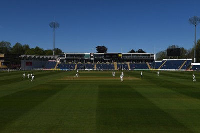 240426 - Glamorgan v Leicestershire - Rothesay County Championship - A general view of play