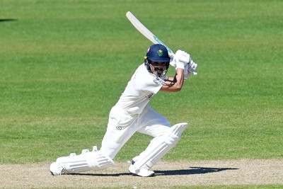 240426 - Glamorgan v Leicestershire - Rothesay County Championship - Kiran Carlson of Glamorgan batting