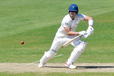 240426 - Glamorgan v Leicestershire - Rothesay County Championship - Asa Tribe of Glamorgan batting