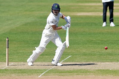 240426 - Glamorgan v Leicestershire - Rothesay County Championship - Kiran Carlson of Glamorgan batting