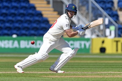 240426 - Glamorgan v Leicestershire - Rothesay County Championship - Sean Dickson of Glamorgan batting