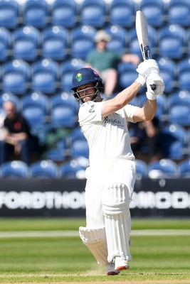 240426 - Glamorgan v Leicestershire - Rothesay County Championship - Sean Dickson of Glamorgan batting