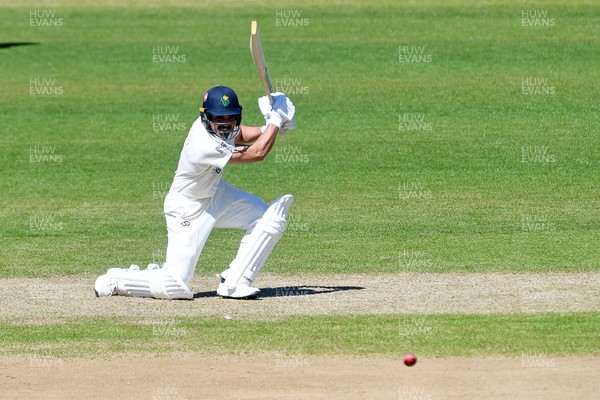 240426 - Glamorgan v Leicestershire - Rothesay County Championship - Kiran Carlson of Glamorgan batting