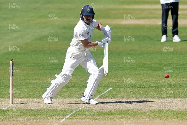 240426 - Glamorgan v Leicestershire - Rothesay County Championship - Kiran Carlson of Glamorgan batting