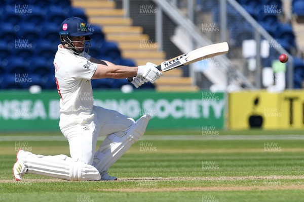 240426 - Glamorgan v Leicestershire - Rothesay County Championship - Sean Dickson of Glamorgan batting