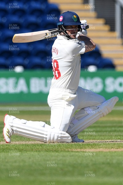 240426 - Glamorgan v Leicestershire - Rothesay County Championship - Sean Dickson of Glamorgan batting