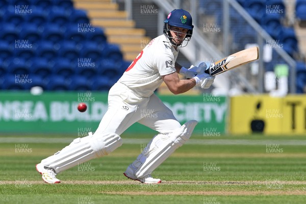 240426 - Glamorgan v Leicestershire - Rothesay County Championship - Sean Dickson of Glamorgan batting