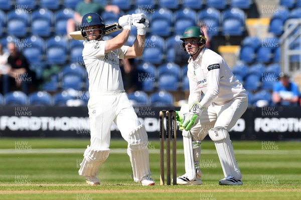 240426 - Glamorgan v Leicestershire - Rothesay County Championship - Sean Dickson of Glamorgan batting