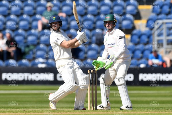 240426 - Glamorgan v Leicestershire - Rothesay County Championship - Sean Dickson of Glamorgan batting