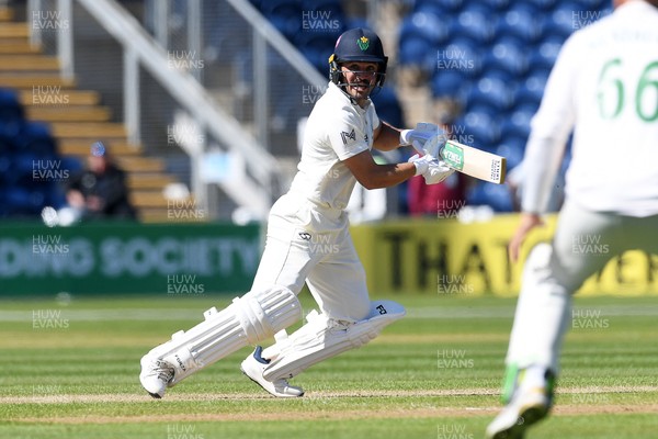 240426 - Glamorgan v Leicestershire - Rothesay County Championship - Kiran Carlson of Glamorgan batting