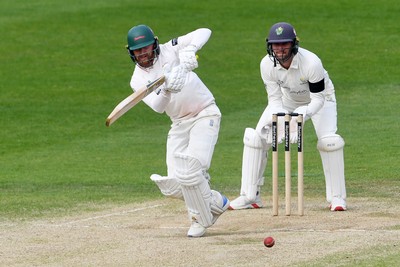 260426 - Glamorgan v Leicestershire - Rothesay County Championship - Jonny Tattersall of Leicestershire batting