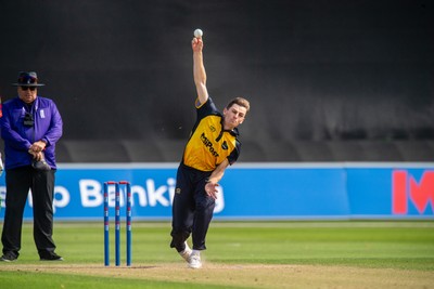 260825 - Glamorgan v Leicestershire - Metro Bank One Day Cup - Andy Gorvin of Glamorgan CCC