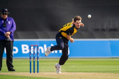 260825 - Glamorgan v Leicestershire - Metro Bank One Day Cup - Andy Gorvin of Glamorgan CCC