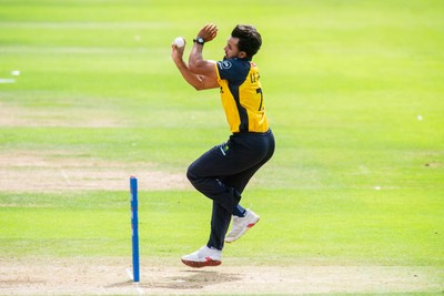 260825 - Glamorgan v Leicestershire - Metro Bank One Day Cup - Zain ul Hassan of Glamorgan CCC