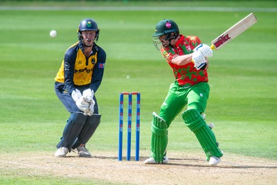 260825 - Glamorgan v Leicestershire - Metro Bank One Day Cup - Lewis Hill of Leicestershire CCC 