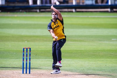 260825 - Glamorgan v Leicestershire - Metro Bank One Day Cup - Kiran Carlson of Glamorgan CCC
