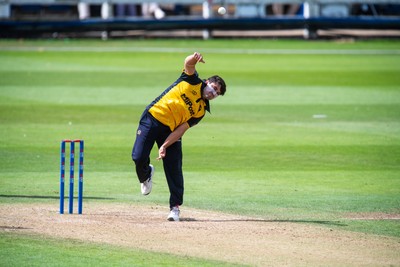 260825 - Glamorgan v Leicestershire - Metro Bank One Day Cup - Kiran Carlson of Glamorgan CCC