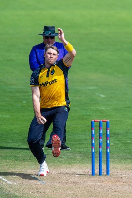260825 - Glamorgan v Leicestershire - Metro Bank One Day Cup - Dan Douthwaite of Glamorgan CCC