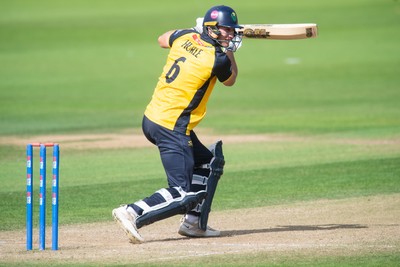260825 - Glamorgan v Leicestershire - Metro Bank One Day Cup - Henry Hurle of Glamorgan CCC