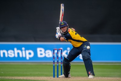 260825 - Glamorgan v Leicestershire - Metro Bank One Day Cup - Will Smale of Glamorgan CCC