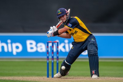 260825 - Glamorgan v Leicestershire - Metro Bank One Day Cup - Will Smale of Glamorgan CCC