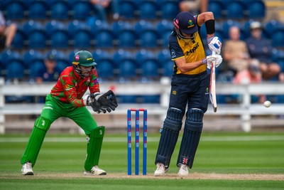 260825 - Glamorgan v Leicestershire - Metro Bank One Day Cup - Will Smale of Glamorgan CCC