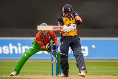 260825 - Glamorgan v Leicestershire - Metro Bank One Day Cup - Will Smale of Glamorgan CCC