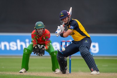 260825 - Glamorgan v Leicestershire - Metro Bank One Day Cup - Will Smale of Glamorgan CCC