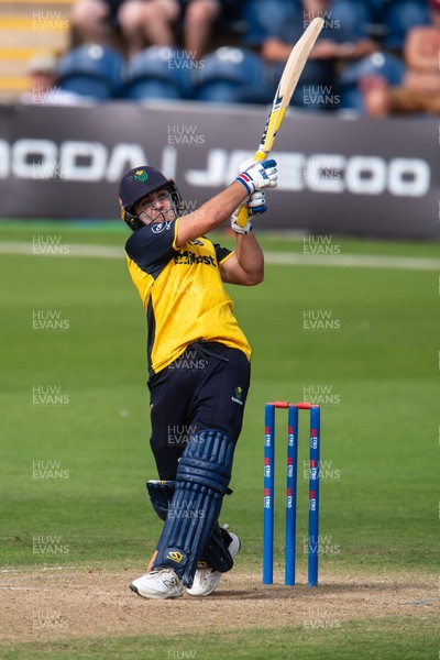 260825 - Glamorgan v Leicestershire - Metro Bank One Day Cup -  Kiran Carlson of Glamorgan CCC