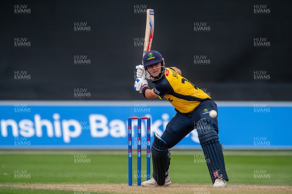 260825 - Glamorgan v Leicestershire - Metro Bank One Day Cup - Will Smale of Glamorgan CCC