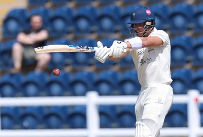 270426 - Glamorgan v Leicestershire, Rothesay County Championship Division 1 - Asa Tribe of Glamorgan plays a shot