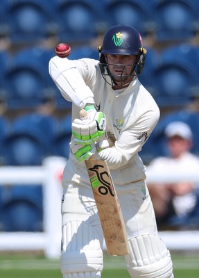 270426 - Glamorgan v Leicestershire, Rothesay County Championship Division 1 - Eddie Byrom of Glamorgan plays a shot