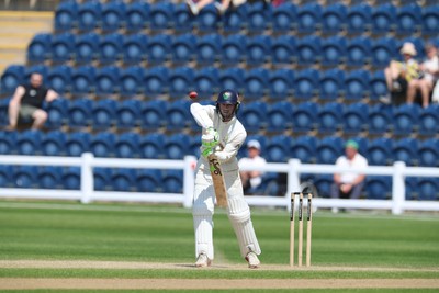 270426 - Glamorgan v Leicestershire, Rothesay County Championship Division 1 - Eddie Byrom of Glamorgan plays a shot