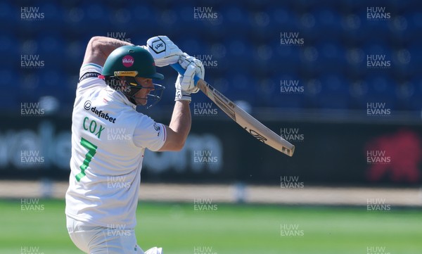 270426 - Glamorgan v Leicestershire, Rothesay County Championship Division 1 - Ben Cox of Leicestershire plays a shot