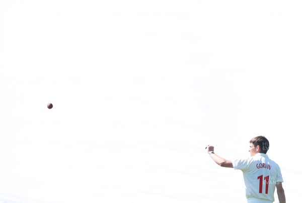 270426 - Glamorgan v Leicestershire, Rothesay County Championship Division 1 - Andy Gorvin of Glamorgan catches the ball