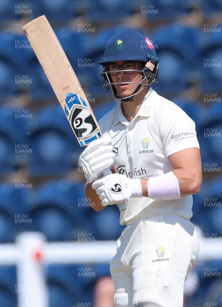 270426 - Glamorgan v Leicestershire, Rothesay County Championship Division 1 - Asa Tribe of Glamorgan plays a shot