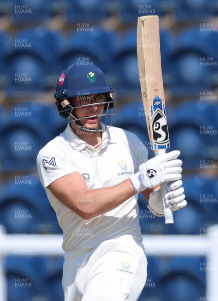 270426 - Glamorgan v Leicestershire, Rothesay County Championship Division 1 - Asa Tribe of Glamorgan plays a shot