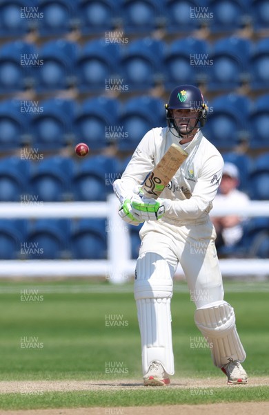 270426 - Glamorgan v Leicestershire, Rothesay County Championship Division 1 - Eddie Byrom of Glamorgan plays a shot