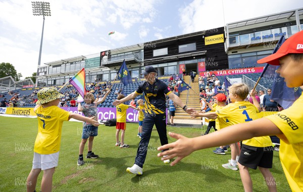 020723 - Glamorgan v Middlesex, Vitality Blast - The guard of honour prepares to welcome the players to the pitch