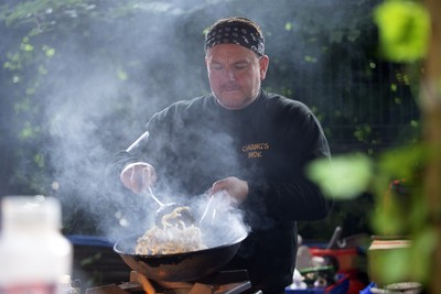 120724 - Glamorgan v Middlesex - T20, Vitality Blast - Picture shows Chang’s Wok food stand at Sophia Gardens, Cardiff